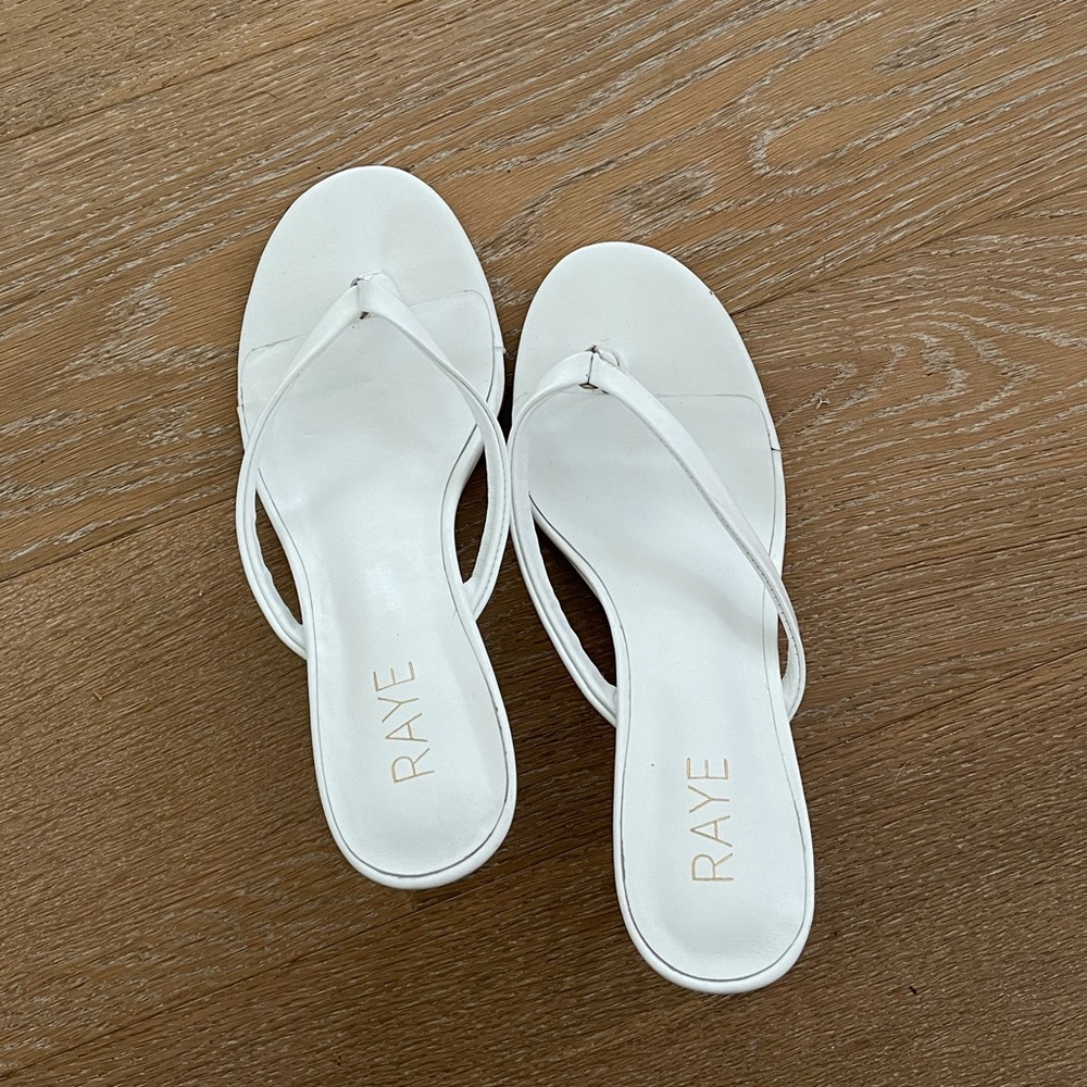 Raye heeled flip flops